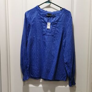 Elegant Blue Long Sleeve Men's Shirt